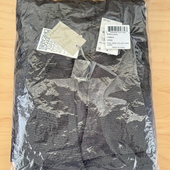 Barefoot Dreams - CozyChic Ultra Lite Wide Collar Long Carbon Cardigan XL/14 NWT - Picture 3 of 6